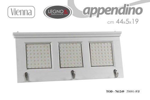 Appendino parete muro legno - appendino,